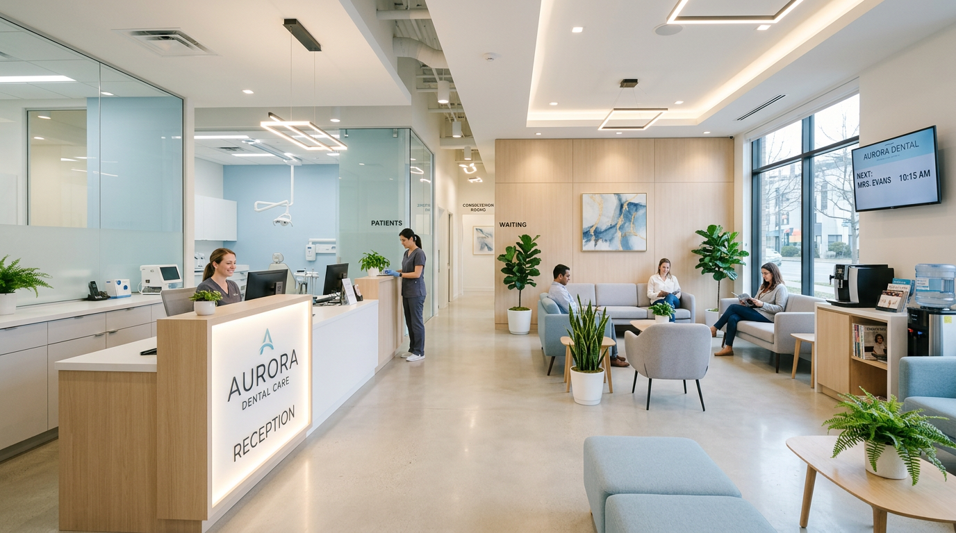 Modern dental office interior
